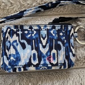 Vera Bradley Deluxe Zip ID in the Ikat Island pattern.